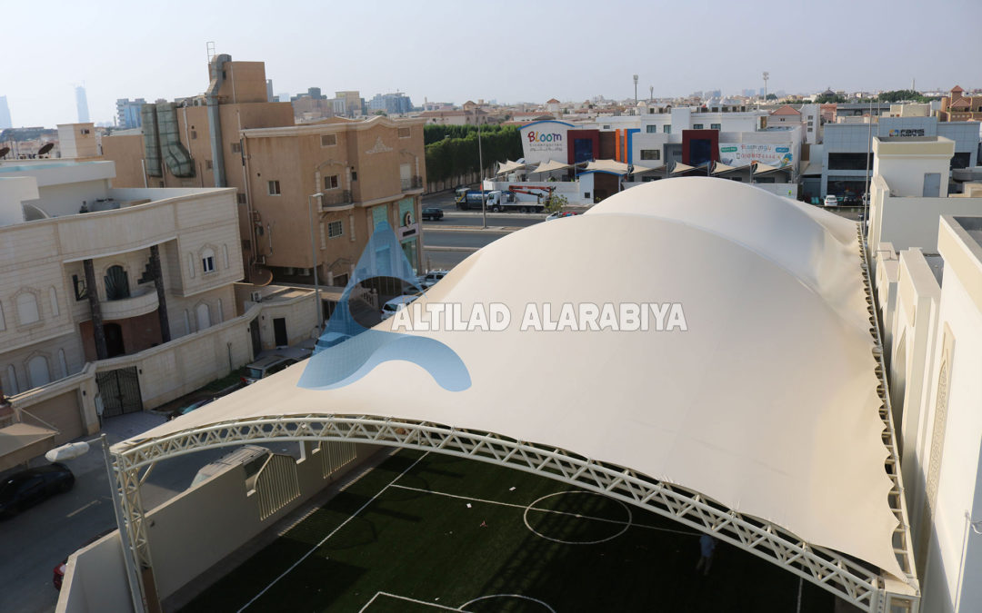 Football Stadium and Entrance in Dar Al Thkr School